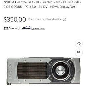 Nvidia GEFORCE GTX 770